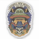 Roswell New Mexico Außerirdischer Aufkleber (Vorderseite)
