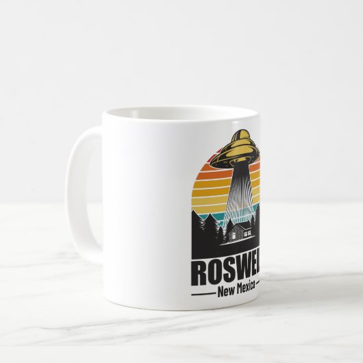 Roswell New Mexico Funny Alien UFO Gift Kaffeetasse (Vorderseite Links)