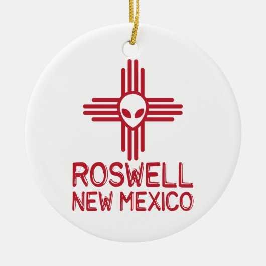 Roswell New Mexico Keramik Ornament (Vorne)