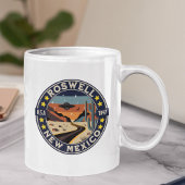 Roswell New Mexico Nostalgic UFO Backdrop Kaffeetasse