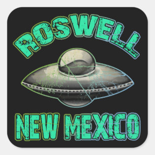 Roswell, New Mexico Quadratischer Aufkleber
