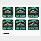 Roswell, New Mexico Quadratischer Aufkleber (Blatt)