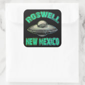 Roswell, New Mexico Quadratischer Aufkleber (Tasche)