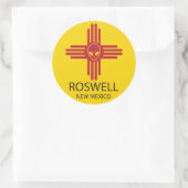 Roswell New Mexico Runder Aufkleber (Tasche)