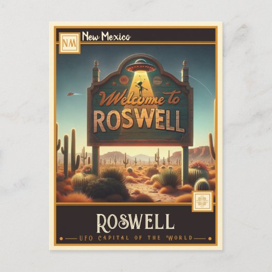 Roswell, New Mexico | VINTAG Postkarte (Vorderseite)