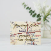 Roswell New Mexico Vintag Postkarte (Stehend Vorderseite)