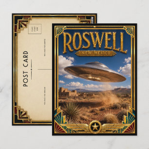 Roswell New Mexico Vintage Art Deco Golden Age Postkarte
