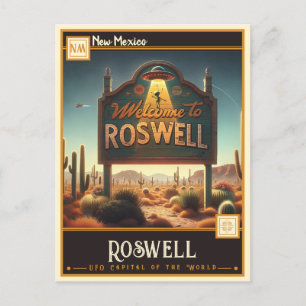 Roswell, New Mexico Vintage Postkarte