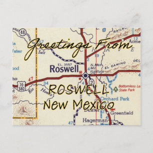 Roswell New Mexico Vintage Postkarte