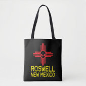Roswell New Mexico Zia Alien Head Tasche (Vorderseite)