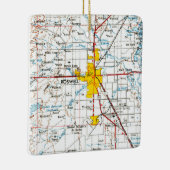 Roswell NM Topo Karte Keramikornament (Rechts)