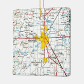 Roswell NM Topo Karte Keramikornament (Links)