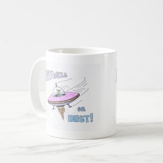 ROSWELL oder BUST! Mug Kaffeetasse (Vorderseite Links)