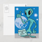 Roswell oder Bust Postkarte (Vorne/Hinten)