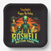 Roswell Park: Wohin UFOs schweben! Pappteller (Vorderseite)
