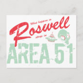 Roswell Postkarte (Vorderseite)