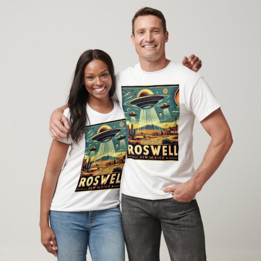 Roswell Tourism Poster - Retro UFO & Alien Parody T-Shirt (Unisex)