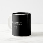 Roswell UFO Alien Extraterrestrial Flying Saucer Zweifarbige Tasse (Vorderseite Links)