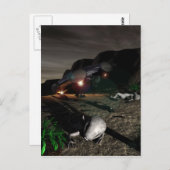 Roswell UFO Crash am Abend Postkarte (Vorne/Hinten)