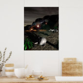 Roswell UFO Crash at Night Poster (Küche)