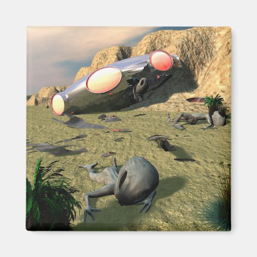 Roswell UFO Crash Magnet (Vorne)