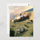 Roswell UFO Crash Postcard Postkarte (Vorne/Hinten)