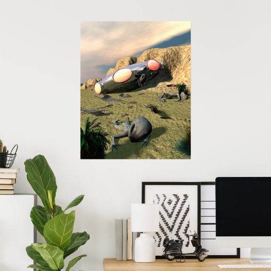 Roswell UFO Crash Poster (Heimbüro)