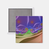 Roswellische Landschaft | Rainbow Fraktal Art Magnet (Vorderseite/Rückseite)