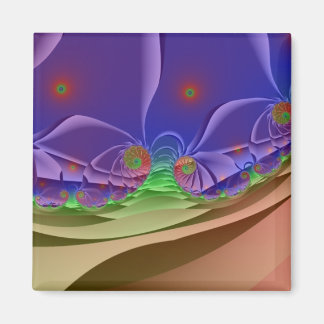Roswellische Landschaft | Rainbow Fraktal Art Magnet