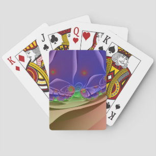 Roswellische Landschaft Rainbow Fraktal Art Spielkarten