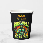 Roswells Alien Encounter Park wartet auf Sie! Pappbecher (Rückseite)