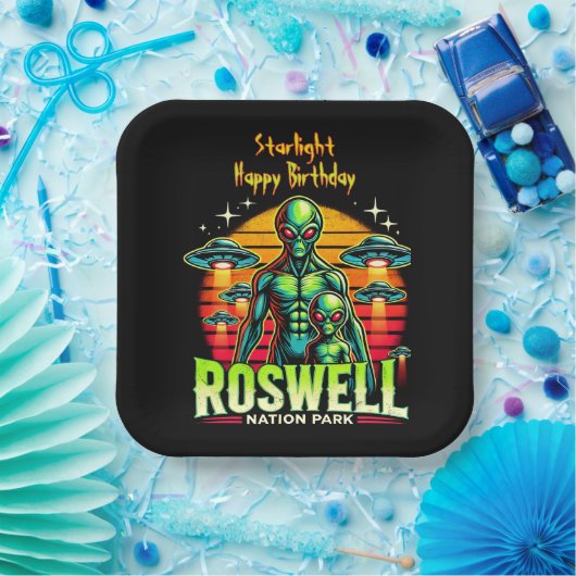 Roswells Alien Oasis erwartet Sie! Pappteller (Party)