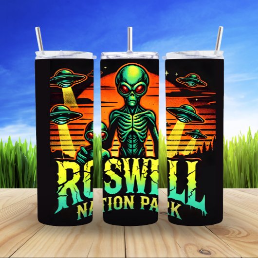 Roswell's Extraterrestrische Familienreise Thermosbecher