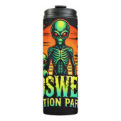 Roswell's Extraterrestrische Familienreise Thermosbecher (Vorderseite)