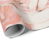 Rosy | Abstraktes Marmormuster Geschenkpapier (Rolleneckpunkt)