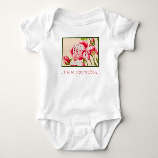 Rosy Abundance auf einem Baby-Bodysuit Baby Strampler (Vorderseite)