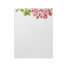 Rosy Abundance auf einem großen Notepad Notizblock