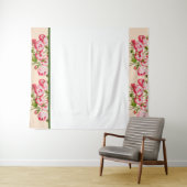 Rosy Abundance on Tapestry Wandteppich (Beispiel (Horizontal))