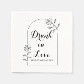 Rosy Arch Minimal Wedding Napkins Serviette (Vorderseite)