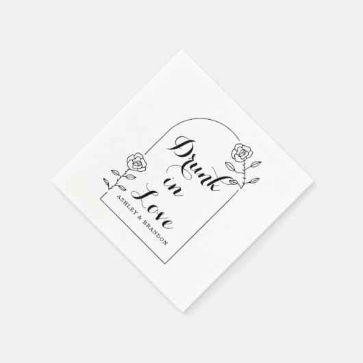 Rosy Arch Minimal Wedding Napkins Serviette (Ecke)