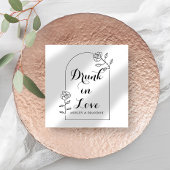 Rosy Arch Minimal Wedding Napkins Serviette