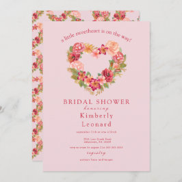 Rosy Blooms Sweetheart Baby Shower Einladung