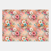 Rosy Bloomscape 3 Geschenkpapier Set (Vorderseite)