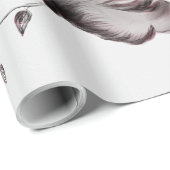 Rosy-Blume Geschenkpapier (Rolleneckpunkt)