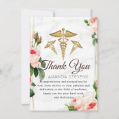 Rosy Blush Doctor Danke Karte (Vorderseite)