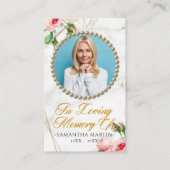 Rosy Blush Foto Beerdigungskarte Visitenkarte (Vorderseite)