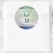Rosy Bower WEDDING Save the Date Runder Aufkleber (Tasche)