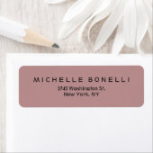 Rosy Brown Beruflich Return Address Label (Insitu)
