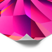 Rosy Dawn Abstrakt Modern Fraktal Art Poster (Ecke)