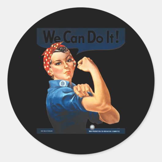 Rosy der Riveter, den wir machen können Runder Aufkleber (Vorderseite)